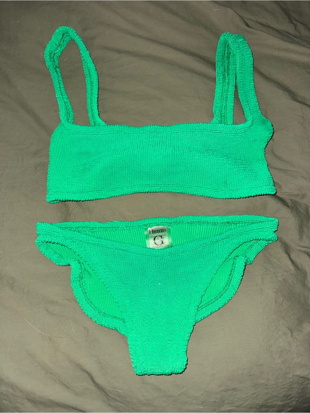 Hunza G Bright Green Bikini Set